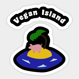 Vegan Island Sticker